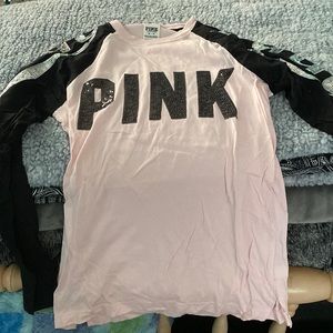VS Pink Sequin Long Sleeve Shirt